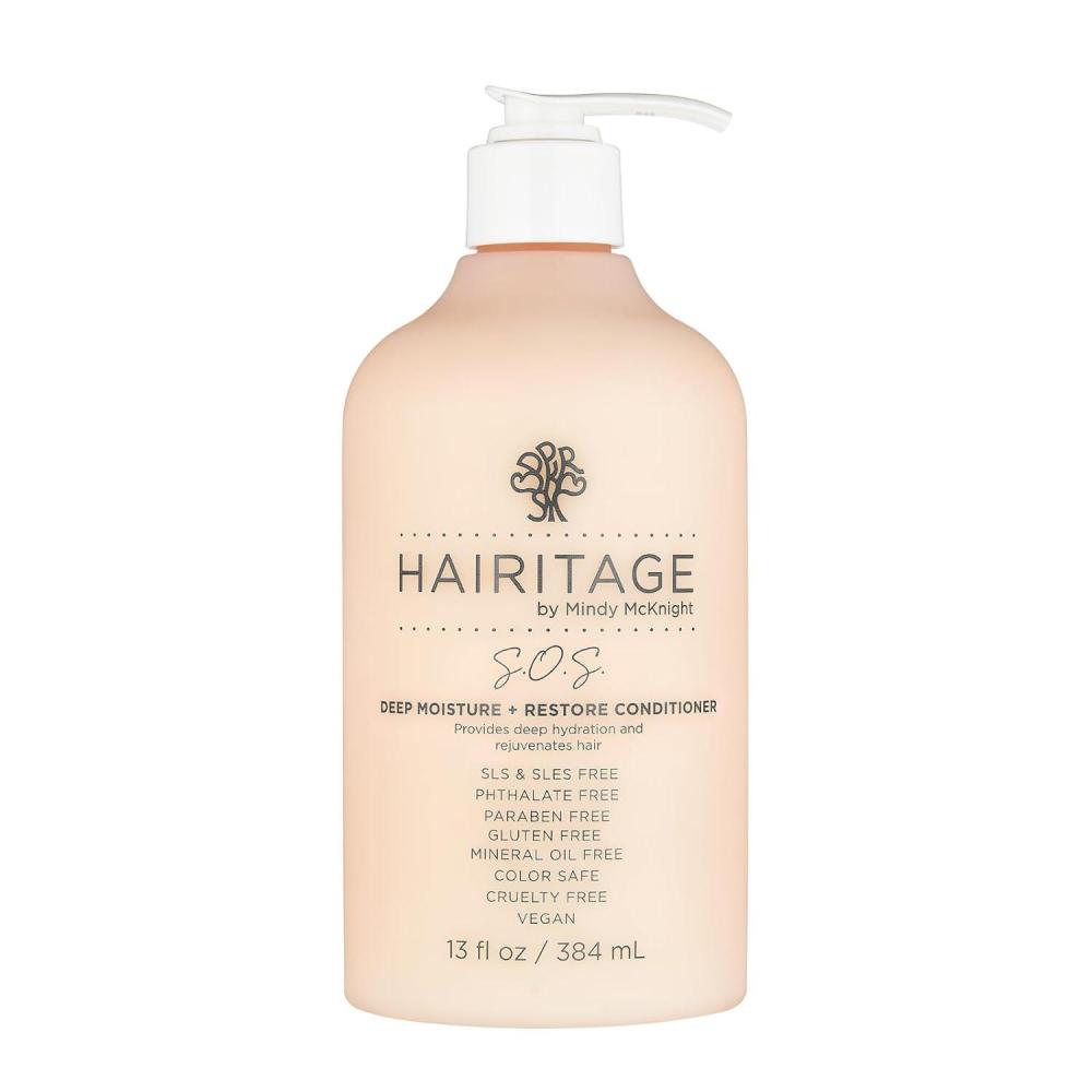 image:imageHairitage Deep Moisture amp Restore Deep Conditioner with Safflower Oil for Dry Thick Hair  Hydrating  for Coily  Curly  Wavy Hair Types  Vegan for Women  Men 13 fl oz