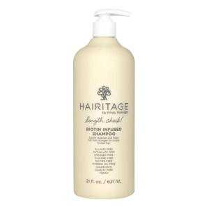 Hairitage Length Check Biotin Shampoo with Jamaican Black Castor Oil – Thickening + Volumizing – Sulfate Free + Color Safe + Vegan – Hydrating Repair Shampoo for Thinning Hair 21 Oz.(Shampoo)