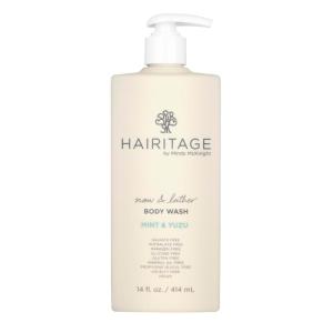 Hairitage Now & Lather Peony & Cypress Scented Body Wash for Women, Men & Kids – Oat Kernel & Gotu Kola Extracts for All Skin Types – Clove Leaf & Magnolia Flower Oils, 14 fl oz.(Mint & Yuzu)