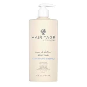Hairitage Now & Lather Peony & Cypress Scented Body Wash for Women, Men & Kids – Oat Kernel & Gotu Kola Extracts for All Skin Types – Clove Leaf & Magnolia Flower Oils, 14 fl oz.(Cedarwood & Neroli)