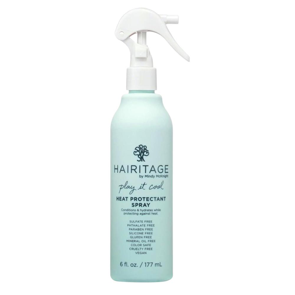 image:imageHairitage Heat Protectant Spray for Hair  Up to 450 Degree Protection  Hydrates  Strengthens Hair  Leaves Hair Smooth  Shiny after Styling  For All Hair Types  Heated Styling Tools  6 fl ozWet Hair Heat Protectant