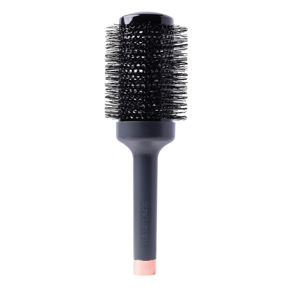 image:imageHairitage Round We Go Ceramic  Ion Thermal 54mm Round Hair Brush  Blow Drying Hair Brush for All Hair Types  Dark Gray