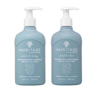 Hairitage Anti-Dandruff Shampoo – Moisturizes,Soothes Dry, Flaky Scalp – Reduce Scalp Irritation with Rosemary Oil – 13 fl oz + Balancing Conditioner – 26 Ounce