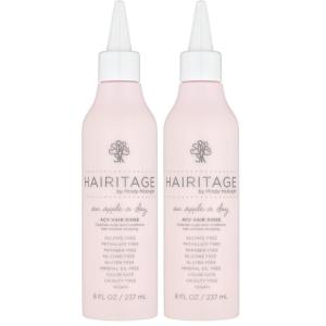 Hairitage Apple Cider Vinegar Shampoo & Scalp Rinse – Cleanses & Conditions for Soft, Shiny, Color-Safe Hair – Vegan, All Hair Types, 8 oz.(8 Fl Oz (Pack of 2))