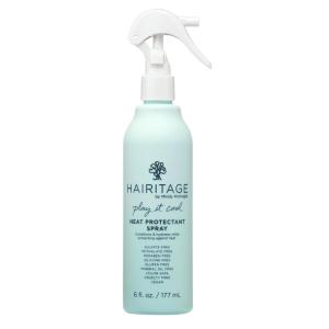 Hairitage Heat Protectant Spray for Hair – Up to 450 Degree Protection + Hydrates + Strengthens Hair – Leaves Hair Smooth + Shiny after Styling – For All Hair Types + Heated Styling Tools – 6 fl oz(Wet Hair Heat Protectant)